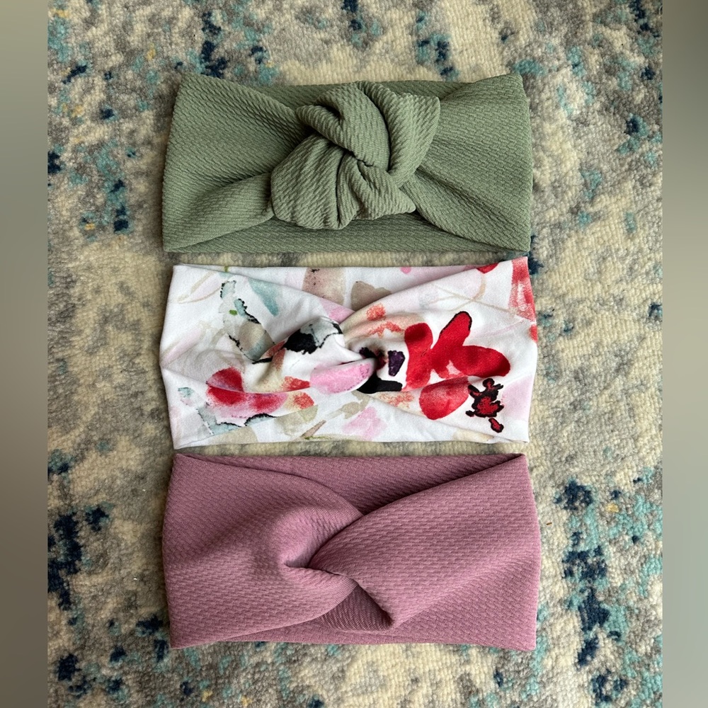 Toddler headband set of 3 handmade
